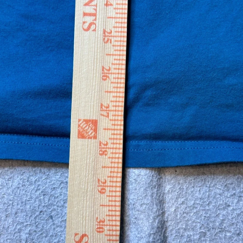 The North Face T-Shirt Mens L Blue Box Logo Never Stop Exploring Short‎ Sleeve